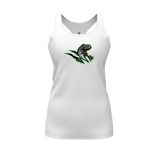 [CUS-DFW-RCBK-PER-WHT-FYS-LOGO1] Racerback Tank Top (Female Youth S, White, Logo 1)