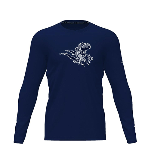 [CUS-DRIF-TEES-PER-CNK-LSL-NVY-YXS-LOGO1] Dri Fit Performance T-Shirt (Youth XS, Navy, Logo 1, Long Sleeve)