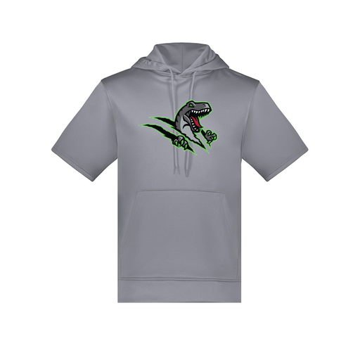 [6871.059.S-LOGO1] Men's Dri Fit Short Sleeve Hoodie (Adult S, Gray, Logo 1)