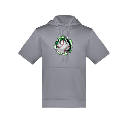 [6871.059.S-LOGO3] Men's Dri Fit Short Sleeve Hoodie (Adult S, Gray, Logo 3)