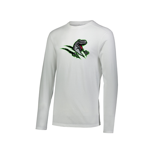 [FTLCUBWH-AXS-LOGO1] Decker Men's Tri-Blend T-Shirt - Long Sleeve (Adult XS, White, Logo 1)