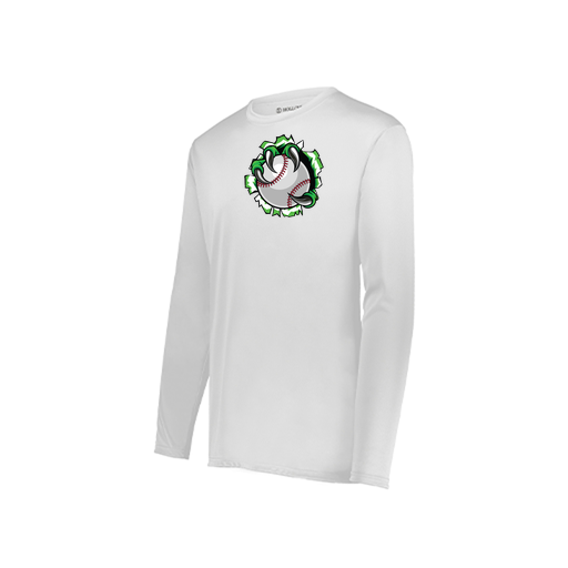 [222823.005.S-LOGO3] Youth LS Smooth Sport Shirt (Youth S, White, Logo 3)