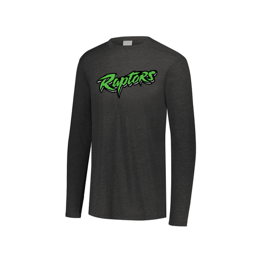 [FTLCUBBK-YS-LOGO2] Decker Youth Tri-Blend T-Shirt - Long Sleeve (Youth S, Black, Logo 2)