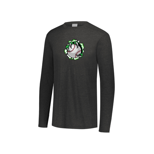 [3076.K94.S-LOGO3] Youth LS Ultra-blend T-Shirt (Youth S, Black, Logo 3)