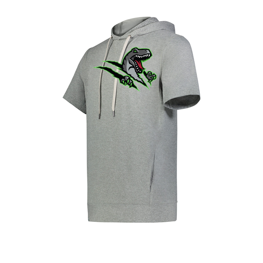 [222605-SIL-YS-LOGO1] YOUTH VENTURA SOFT KNIT SHORT SLEEVE HOODIE (Youth S, Silver, Logo 1)