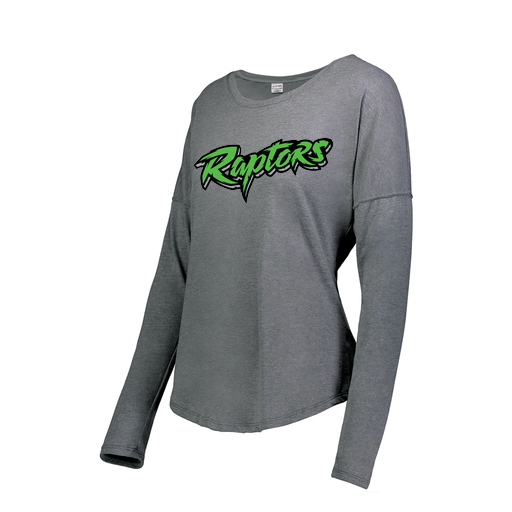 [FTLCUBGY-FAS-LOGO2] Ladies LS Ultra-blend T-Shirt (Female Adult S, Gray, Logo 2)